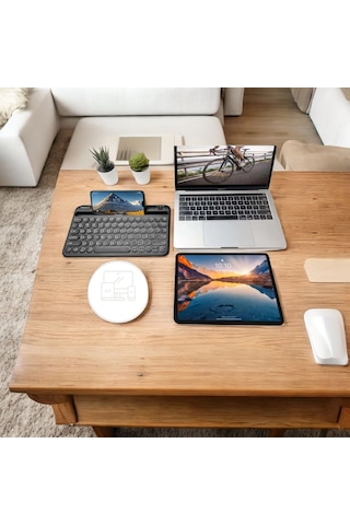 78 Yuvarlak Tuşlu İngilizce Bluetooth Tablet Telefon Klavyesi Şar