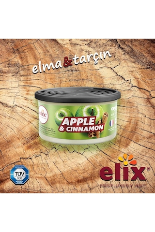 Elıx Organik Metal Kutuda Doğal Liflere Emdirilmiş Özel Aromalı Koku - Elma-tarçın