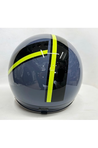 Nero Tk-06 Şefaf Vizörlü Yarım Açık Kask Gri Yeşil