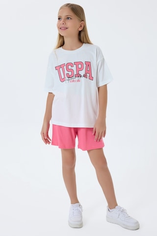 U.s. Polo Assn. Kız Çocuk Beyaz Şort Takım Us2521-c-v1 Beyaz