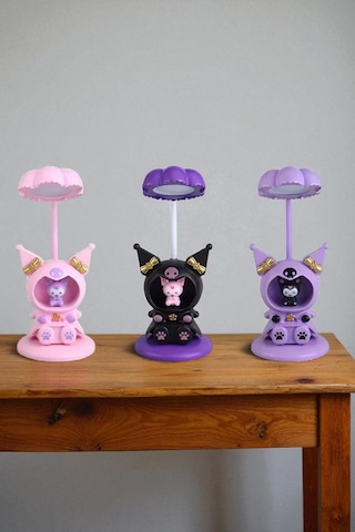 Şarjlı Taşınabilir Mandallı Masa Lambası Siyah