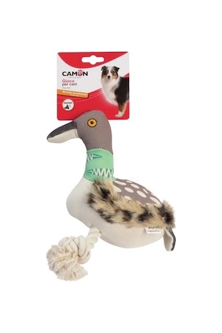 Camon Dayanıklı Paraşüt Kumaş Pelüş Kuşlar 30 Cm Sesli İpli Köpek Oyuncağı