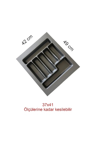 42/49 Cm 2'li Takım Cekmece Içi Kasıklık Ve Kepçelik Grı 38/40 Cm Kadar Kesılebılır 