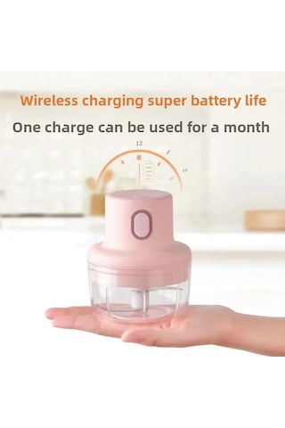 Kosona Ev Elektrikli Ve Manuel Sarımsak Ezici - Kablosuz Mini 100ml, Sarımsak, Biber Ve Baharatları Hızlı Çizer Diğer