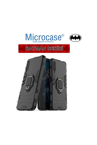 Huawei P Smart Pro 2019 Batman Yüzük Standlı Kılıf + Cam (Seç)