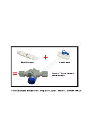 Ro Su Arıtma 300 Ml. Basınçlı Flush Vana + Akış Kısıtlayıcı