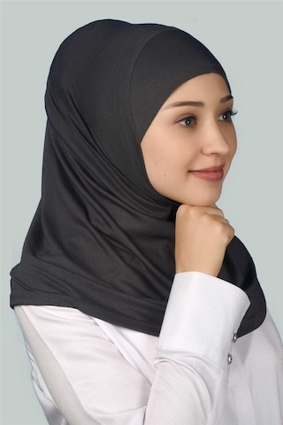 Altobeh Hazır Türban Pratik Eşarp Tesettür Hijab - Namaz Örtüsü - Füme