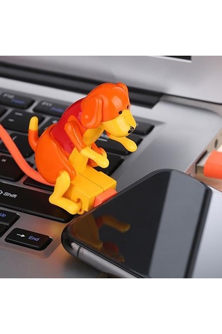 Turuncu Vaorlo Sevimli 'spor' Köpek Şarj Kablosu Mikro Tip-c Ios Desteği Veri İletimi Yüksek Kaliteli Usb Hızlı Şarj Kablosu For Type-c