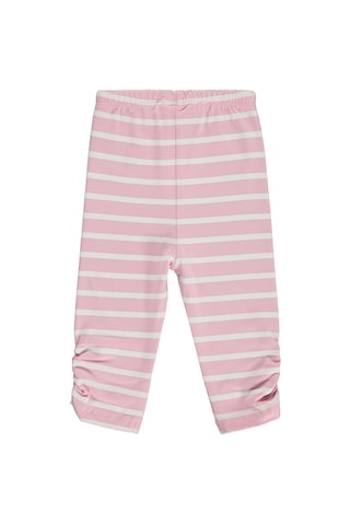 Civil Baby Kalp Nakışlı Çizgili 6-18 Ay Tayt - Pembe Şeker Pembesi
