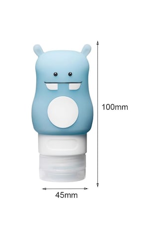 Sones Taşınabilir Seyahat Şampuanı Vücut Losyonu Kozmetik Şişesi Makyaj Kabı Saklama Kutusu, Renk: Mavi Su Aygırı