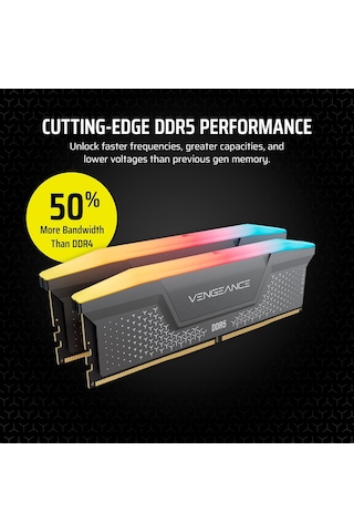 Vengeance Rgb Rs Ddr5 Ram 32gb 2x16gb 6000mhz Cl36-44-44-96 1.35v Amd Expo Intel Xmp Bilgisayar Masaüstü Belleği -