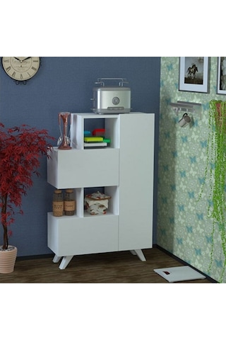 Çok Amaçlı Dolap Boston Beyaz