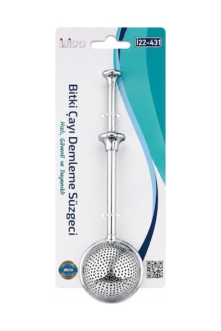 İbico İ22-431 Bitki Çay Demleme Süzgeç Çap : 5cm Saplı Top Hazneli Paslanmaz Çelik - 12'li Paket Diğer