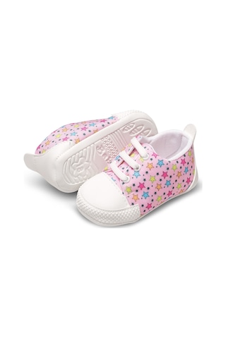Yıldız Desenli Convers Bebek Patik Ayakkabı Pembe