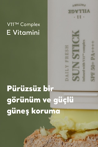 Village 11 Factory Daily Fresh Vegan Sun Stick SPF50+ Pa++++ 50 G