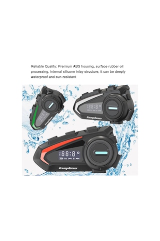 Maiyame Kuqıbao K20 Motosiklet Bluetooth Kulaklık - Akıllı Gürültü Azaltma, 30 Saat Çalışma, Ipx6 Su Geçirmez, Çift Telefon Bağlantılı