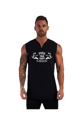 Beyaz Erkek Yelek Yaz İnce Pamuklu V Yaka Kolsuz Atlet Bol Büyük Beden Yarış Spor Fitness Yelek Beyaz