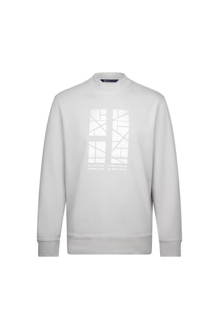 Hatemoğlu Gri Regular Fit Baskılı Pamuklu Bisiklet Yaka Sweatshirt 30224 Gri