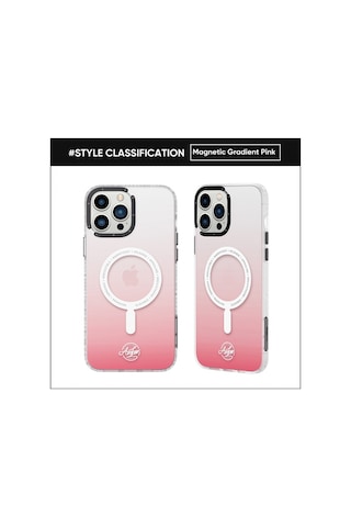 Rock Apple Uyumlu iPhone 14 Plus Amber Serisi Magsafe Kılıf Pembe Pembe