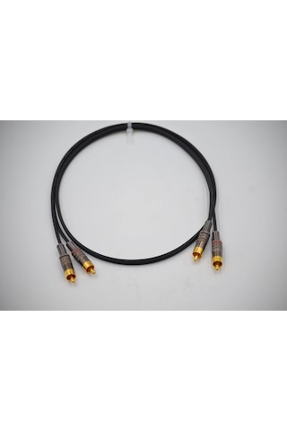 Amfi Rca Kablosu 2 Metre - El Yapımı %100 Bakır Anfi Rca Ses Kablosu - 2 Metre