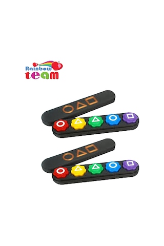 Rainbow Team ,3 Lü Kumlu Squid Game Oyun 5 Taş Seti Renkli Taş Gonggi, Beş Taş, Kalamar Oyunu