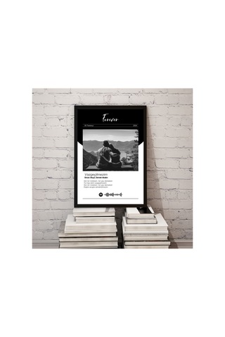 Kişiye Özel Spotify Şarkı Sözü Ve Barkodlu Çerçeveli Poster - Anlamlı Ve Unutulmaz Hediye - 673996317