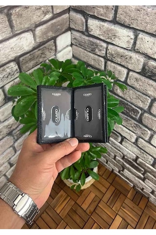 Guard Siyah Hakiki Deri Kartlık Erkek / Kadın P1169 Siyah