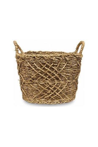 Oval Organize Sepet Orta 36x24x25 Cm Kahverengi