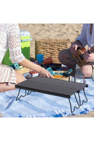 Dolıty Kamp Masası Katlanır Bacaklar Taşıma Çantası Siyah Siyah Çok Renkli