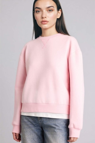 Defacto Relax Fıt Basıc Düz Kalın Sweatshirt Kumaşı Sweatshirt H2149ax25wnpn38 Pembe-pn38