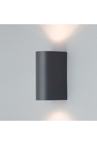Iki Yönlü Dekoratif Oval Duvar Aplik - Antrasit - Pc Gövde - Ip65 Diğer
