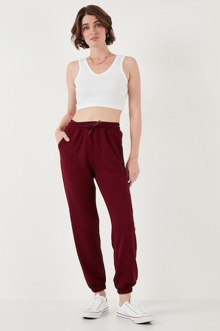 Lela Streç Regular Fit Oysho Kumaş Bayan Eşofman Altı 5865798O Bordo