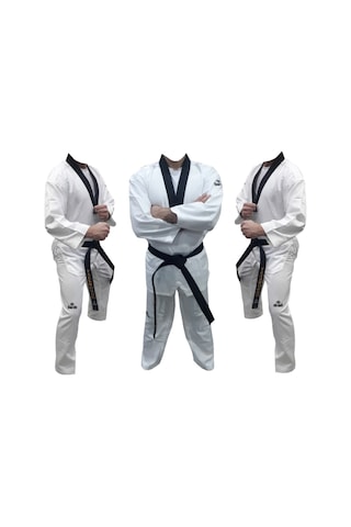Yiğitspor Dae Do Ultra Taekwondo Elbisesi & Daedo Siyah Yaka Elbise Beyaz
