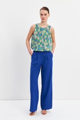 Stella Pulvis Yeşil Astarlı Pliseli Bluz Yeşil