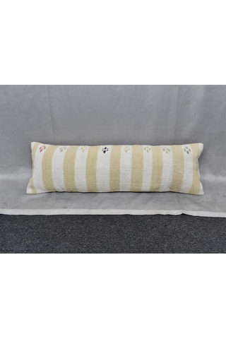 Zehra Abla Halı Yeni El Dokuma Dekoratif Lumbar Kilim Kırlent Yastık Kılıfı 6687 Çok Renkli