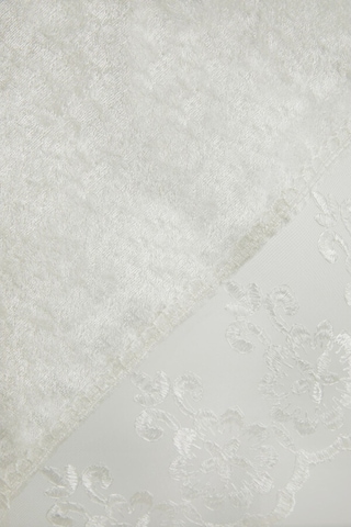 Favora Fatih Güpürlü Kadife Fiskos Örtüsü Ekru