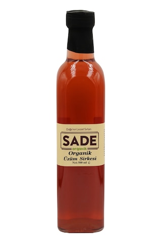 Sade Organik Üzüm Sirkesi 500 Ml