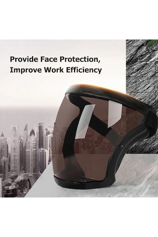 Vkemall Kaynaklı Isı Dayanımlı 120 C Kaynak Korumalı Maske - Konforlu, Havalandırmalı, Siyah Çerçeve, Kahverengi Lens Ve Değiştirilebilir Yastık
