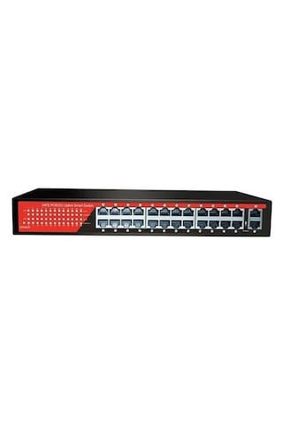 Ezcool EZ-24PSF 24xFE+2xGE Yönetilemez Poe Switch 320W