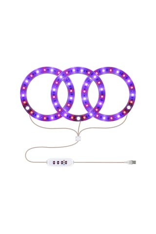 Skycity Üç Kafa Usb Led Bitki Büyüme Lambası: Tam Spektrum, Akıllı Zamanlama, Kırmızı-mavi Işık, Çiçek Ve Sukulent Için Işık Kaynağı Diğer