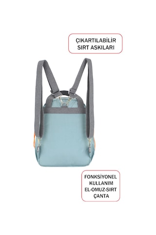Dada Fonksiyonel Ultra Hafif Su Yeşili Kadın Sırt Çanta El Ve Omuzda Kullanım Yeni Nesil Su İtici Kumaş