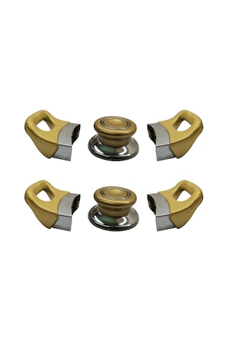 Gold Tencere Tava Yan Kulpları Ve Kapak Kulpu Seti - 2 Set