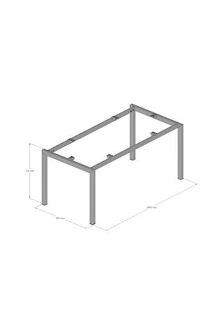 Api Design Rado Metal Ofis Çalışma Masa Ayağı Ahşap-cam-mermer İçin Uygun Siyah