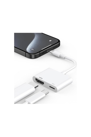 Fastbuy iPhone Uyumlu 16/15 Serisi Usb-c-hdmı Adaptör: 4k 30hz Tv Bağlantısı, Spor/film/oyun, Kolay Kurulum