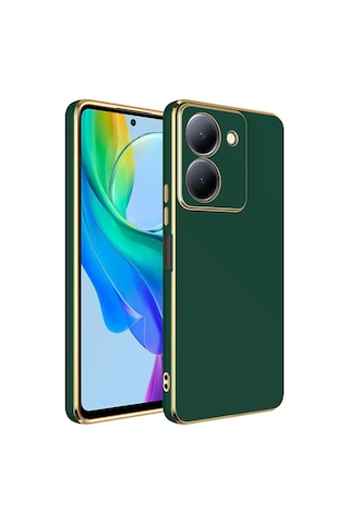 Zore Vivo Y36 4g Kılıf Msra Bark Kapak - Koyu Yeşil Koyu Yeşil
