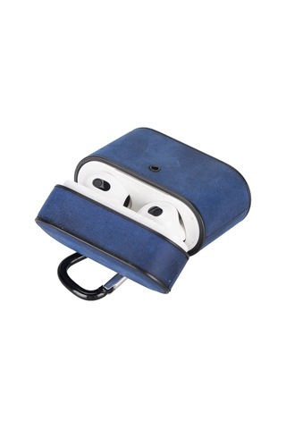 Toyigoo Toyigoo Casquet Apple Airpods 3.nesil Uyumlu Deri Kılıf G21 Mavi