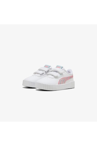 Puma Carina 3.0 Space Belle Çocuk Pembe Beyaz Spor Ayakkabı 402805 Beyaz
