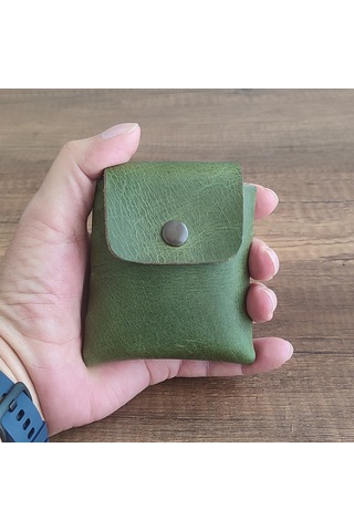 Sumerian Leather Craft Deri Sigara Kılıfı Yeşil 2
