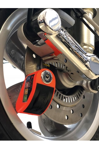 Armor Alarmlı Motorsiklet Disk Kilidi Çelik Gövde 606 Mva 6mm-turuncu