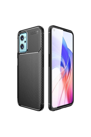Oppo A96 4g Kılıf Zore Negro Silikon Kapak Siyah